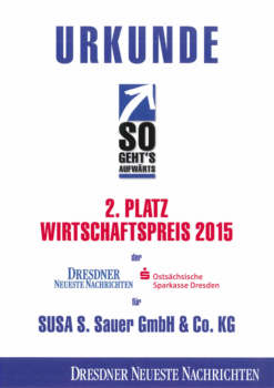 DNN Business Award "So geht´s aufwärts" - 2nd price